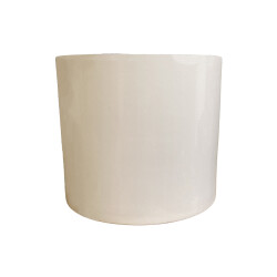Theebby 12 Cm Cylinder Seramik Saksı Beyaz - 2