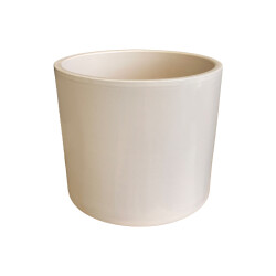 Theebby 12 Cm Cylinder Seramik Saksı Beyaz - 3