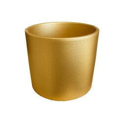 Theebby 12 Cm Cylinder Seramik Saksı Gold - 2