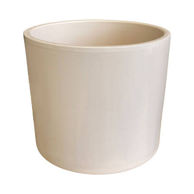 Theebby 15 Cm Cylinder Seramik Saksı Beyaz - 2