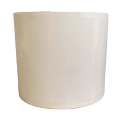 Theebby 15 Cm Cylinder Seramik Saksı Beyaz - 3