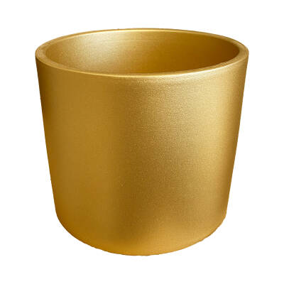 Theebby 15 Cm Cylinder Seramik Saksı Gold - 2