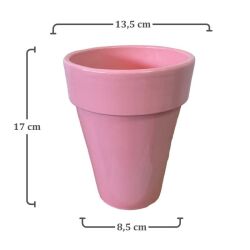 Theebby 18 Cm Seramik Saksı Pembe - 3