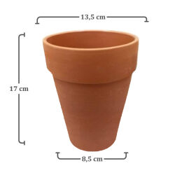 Theebby 18 Cm Seramik Saksı Terracota - 3