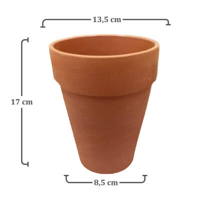 Theebby 18 Cm Seramik Saksı Terracota - 3