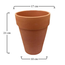 Theebby 21 Cm Seramik Saksı Terracota - 3