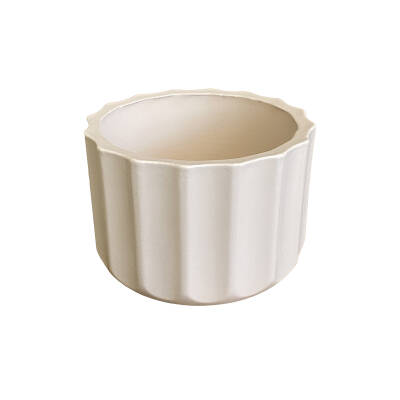 Theebby A.T-3L Seramik Saksı Beyaz - 4