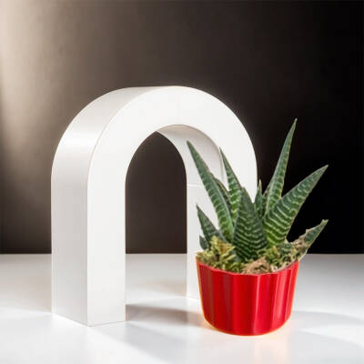 Theebby A.T-3L Seramik Saksı Kırmızı - 2