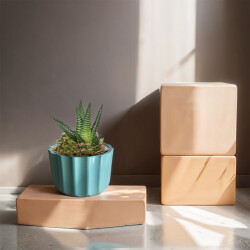 Theebby A.T-3L Seramik Saksı Yeşil - 2