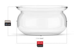 Theebby Diletta Cam Fanus Vazo 18cm - 3