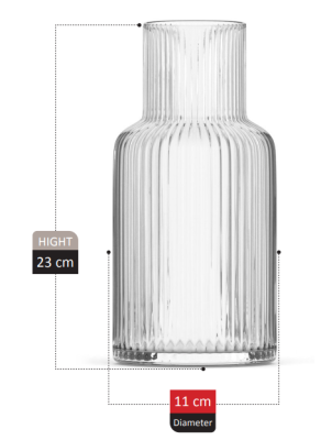Theebby Ecir Cam Vazo 23cm Yükseklik - 3