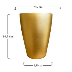 Theebby Glass Seramik Saksı Gold - 3