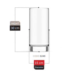 Theebby Nerina Cam Vazo 30cm Yükseklik - 4