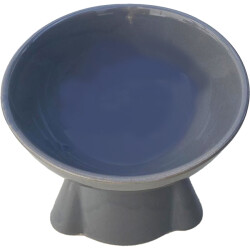 Theebby Ayaklı Seramik Evcil Hayvan Mama / Su Kabı Gri - 4