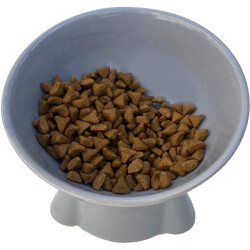 Theebby Ayaklı Seramik Evcil Hayvan Mama / Su Kabı Gri - 5