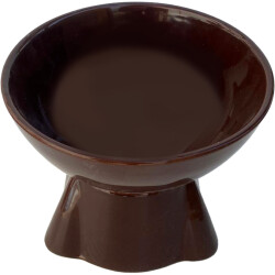 Theebby Ayaklı Seramik Evcil Hayvan Mama / Su Kabı Kahverengi - 4