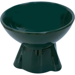 Theebby Ayaklı Seramik Evcil Hayvan Mama / Su Kabı Koyu Yeşil - 4