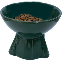 Theebby Ayaklı Seramik Evcil Hayvan Mama / Su Kabı Koyu Yeşil - Theebby