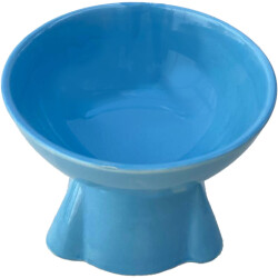 Theebby Ayaklı Seramik Evcil Hayvan Mama / Su Kabı Mavi - 4