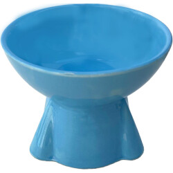 Theebby Ayaklı Seramik Evcil Hayvan Mama / Su Kabı Mavi - 5