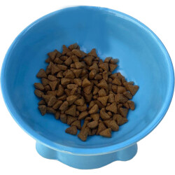 Theebby Ayaklı Seramik Evcil Hayvan Mama / Su Kabı Mavi - 3