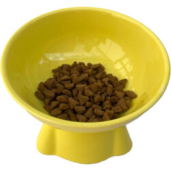 Theebby Ayaklı Seramik Evcil Hayvan Mama / Su Kabı Sarı - 3