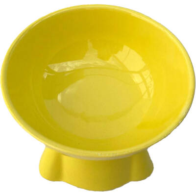 Theebby Ayaklı Seramik Evcil Hayvan Mama / Su Kabı Sarı - 4