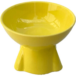 Theebby Ayaklı Seramik Evcil Hayvan Mama / Su Kabı Sarı - 5