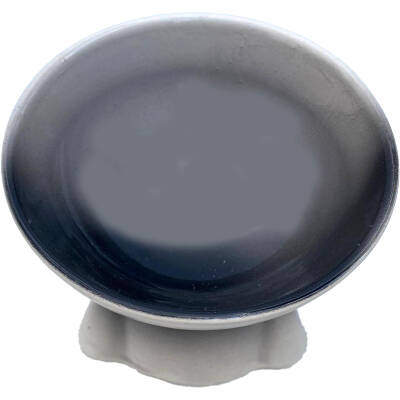 Theebby Ayaklı Seramik Evcil Hayvan Mama / Su Kabı Siyah-Beyaz - 5