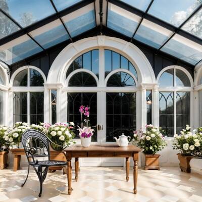 Theebby VSM0010 Seramik Saksı Beyaz - 4