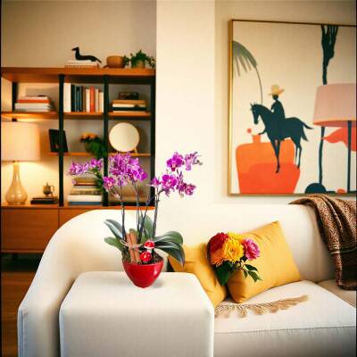 Theebby VSM0026 Seramik Saksı Kırmızı - 4