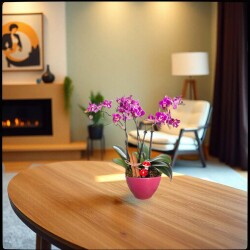 Theebby VSM0026 Seramik Saksı Mürdüm - 4