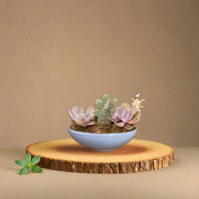 Theebby VSM0033 Seramik Saksı Gri - 4