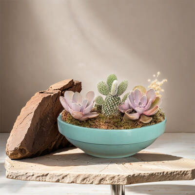 Theebby VSMDC2 Seramik Saksı Yeşil - 2